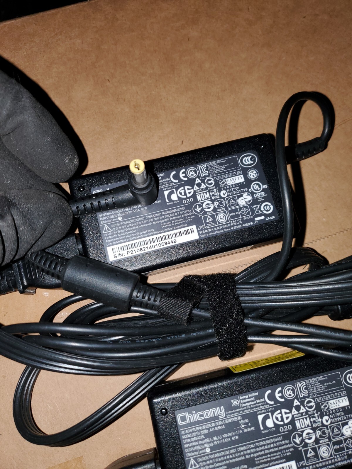 65 Watt Original Acer Laptop Charger AC Adapter Power Supply   NOS 3.2 amps