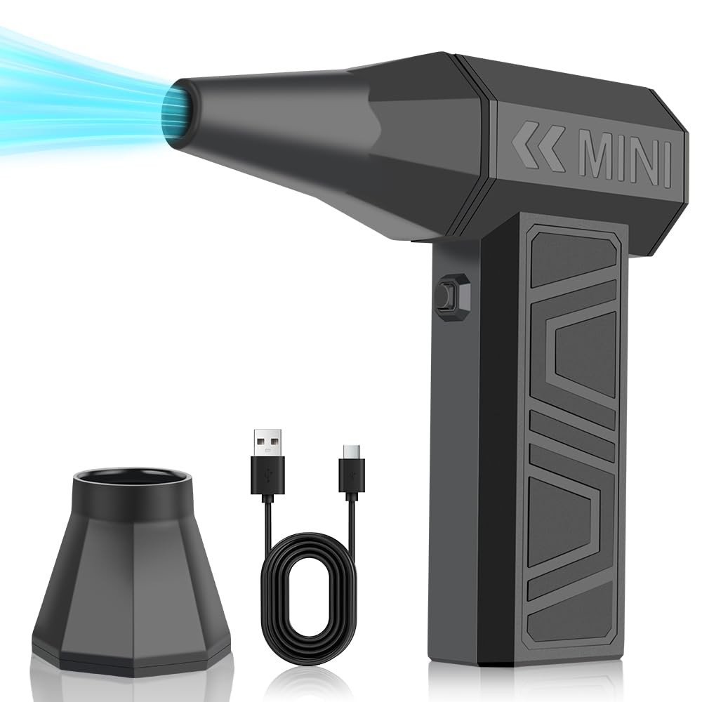 LEEPEE X3 Cordless Air Duster 130,000RPM High-Speed Mini Blower, 4-Gear Adjustab