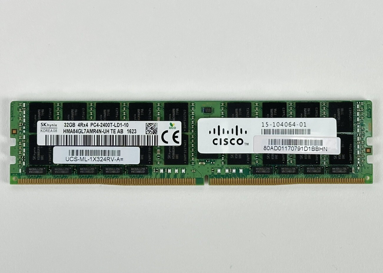1x Cisco 32GB 4Rx4 4DRx4 PC4-2400T-L LRDIMM ECC DDR4 RAM Memory UCS-MR-1X324RV-A