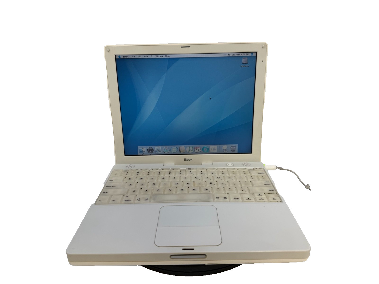 Apple iBook G3-Snow Version-PowerPC G3-640MB DDR1 Ram 40GB HDD Mac OS Tiger