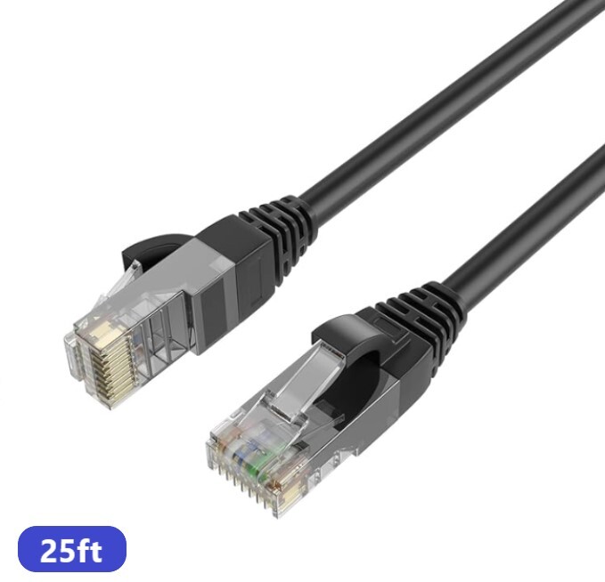 QualGear Cat 6 High-Speed Ethernet Cable - Black, Outdoor