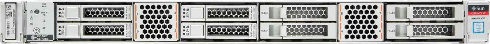 QTY of Oracle X7-2 1U Server Skylake DDR4 9361-16i with BBU 2x 10/25Gb  2x 1200W