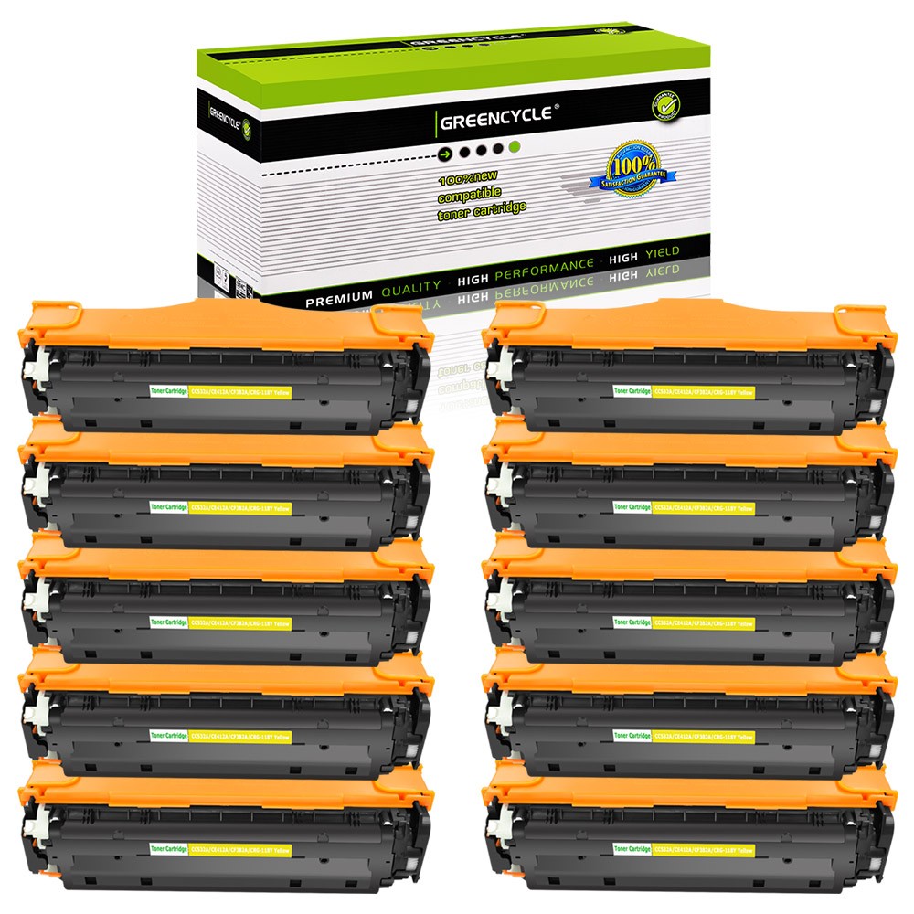 10PK CC532A Yellow Toner 304A For HP LaserJet CM2320FXI CP2025N CP2025DN CP2025X