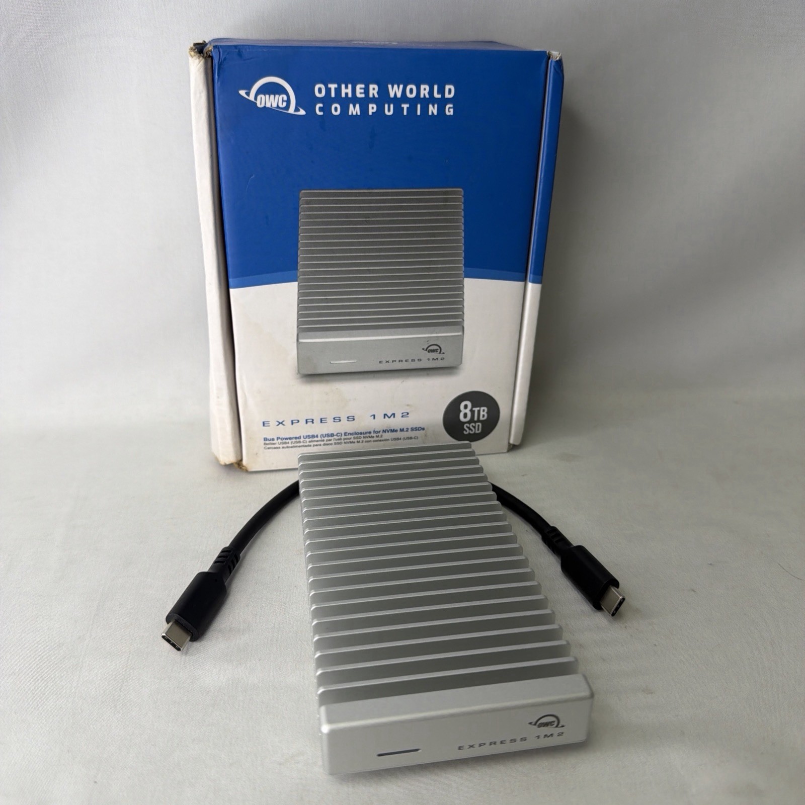 OWC 8TB SSD Express 1M2 USB 4 40Gb/s Portable NVMe Drive OWCUS4EXP1MT08