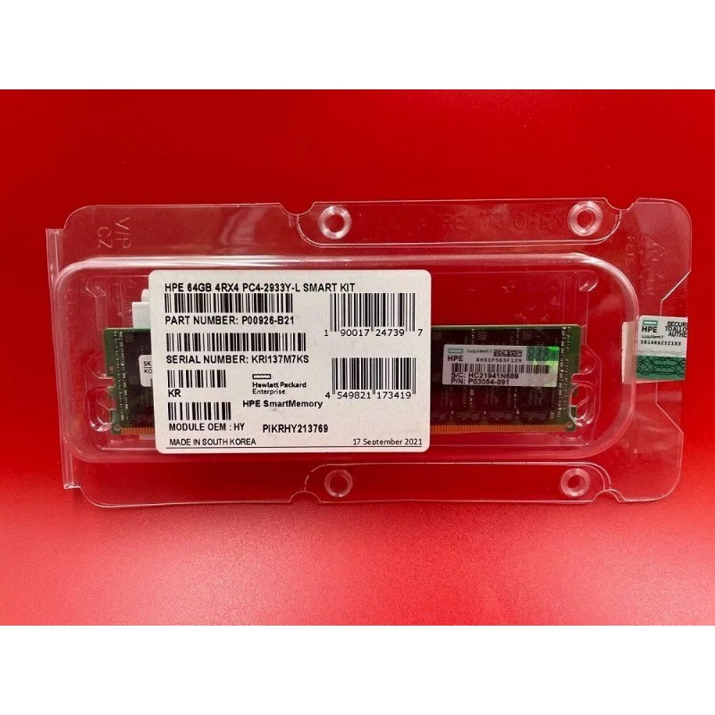 P00926-B21 NEW P03054-091 HPE 4DRx4 64GB DDR4 PC4-2933Y LRDIMM Server Memory