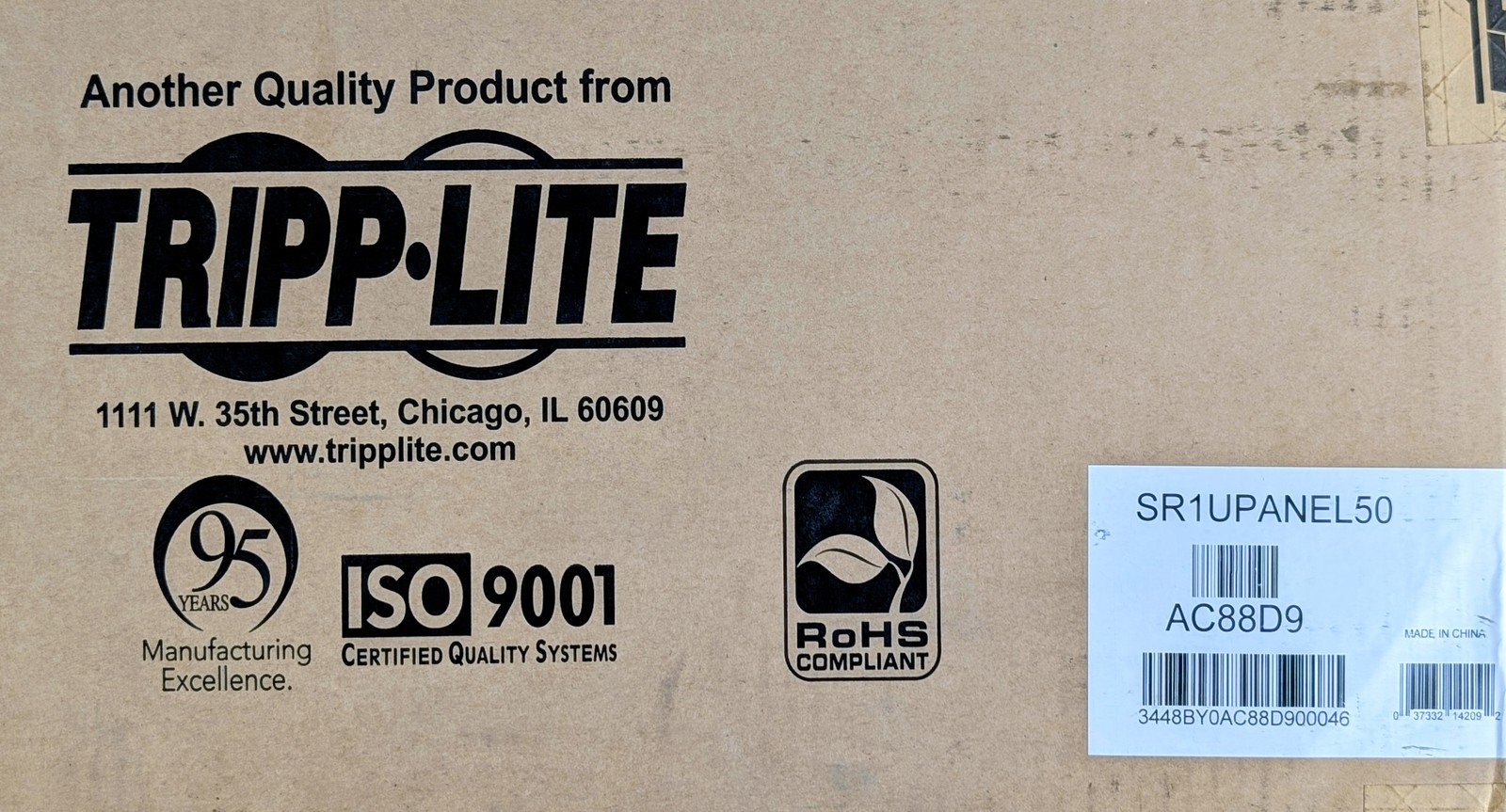 Tripp Lite SR1UPANEL50 1U Blanking Panel Kit SmartRack 19" Plastic 50-Pack