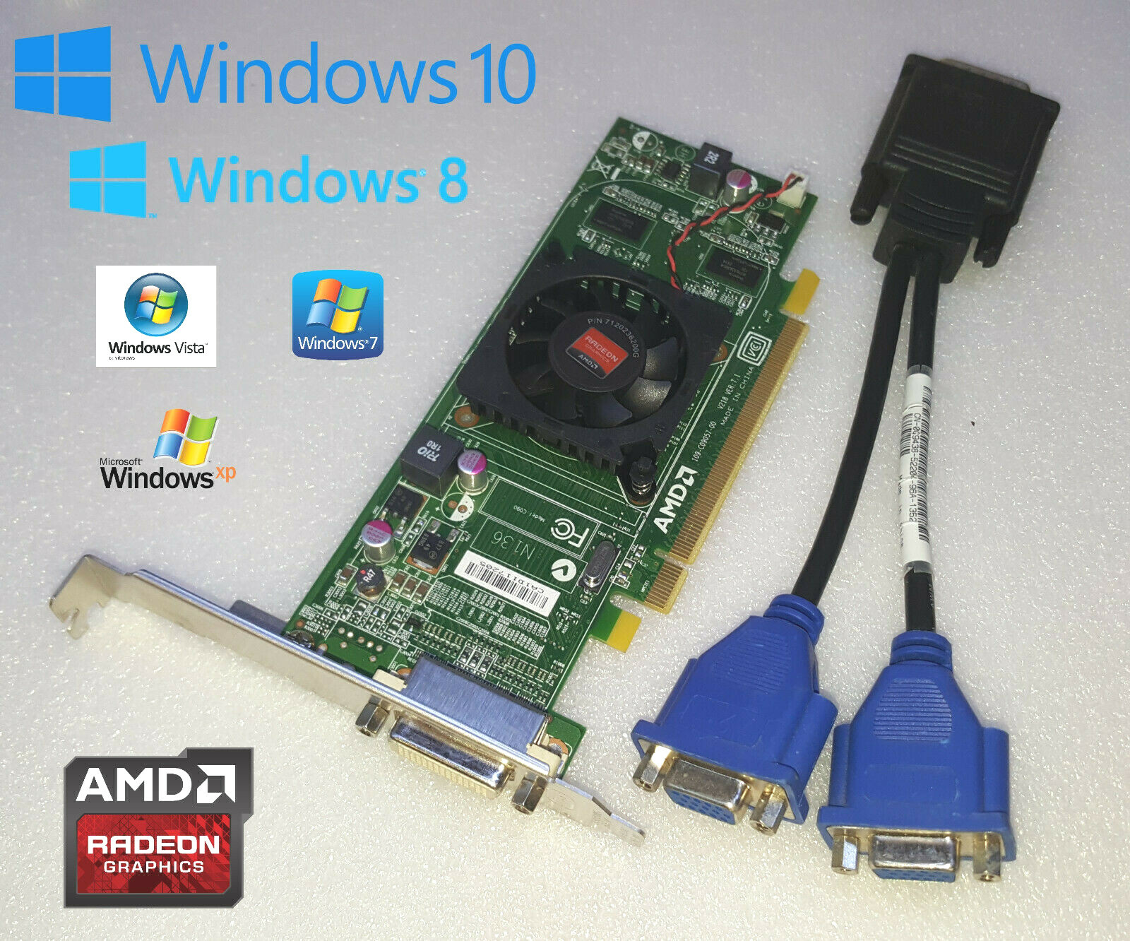 HP Pavilion A1395D A1420N A1423W A1473W Dual VGA Monitor Video Card