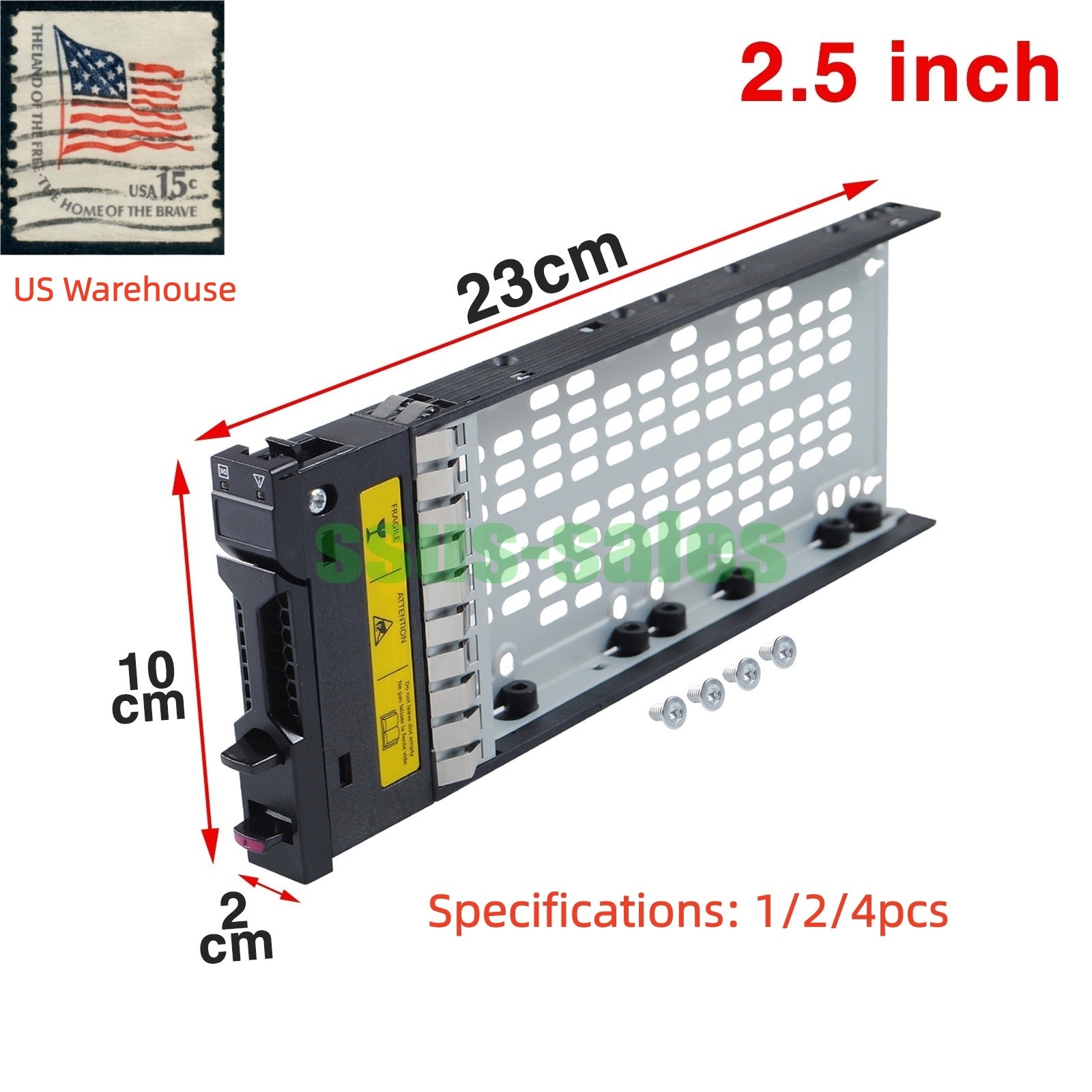 Lot P14405-001 2.5" SFF HDD Tray Caddy For HPE MSA M2 1060 2060 SAS SSD Bracket