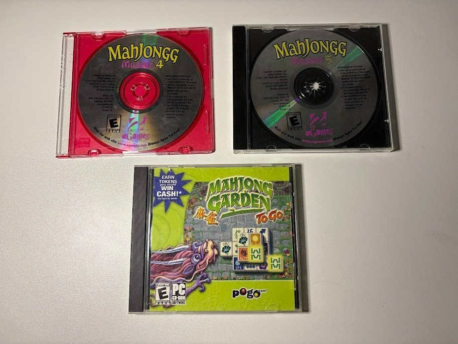 Mahjong Lot of 3 PC Games: Mahjongg Master 5, Master 4, and Mahjong Garden To Go