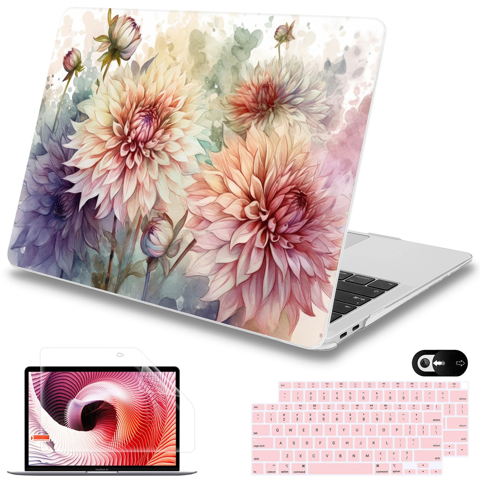 Mektron Case for MacBook Air 13 inch M1 A2337 A2179 A1932,Hard Cover 2018-202...