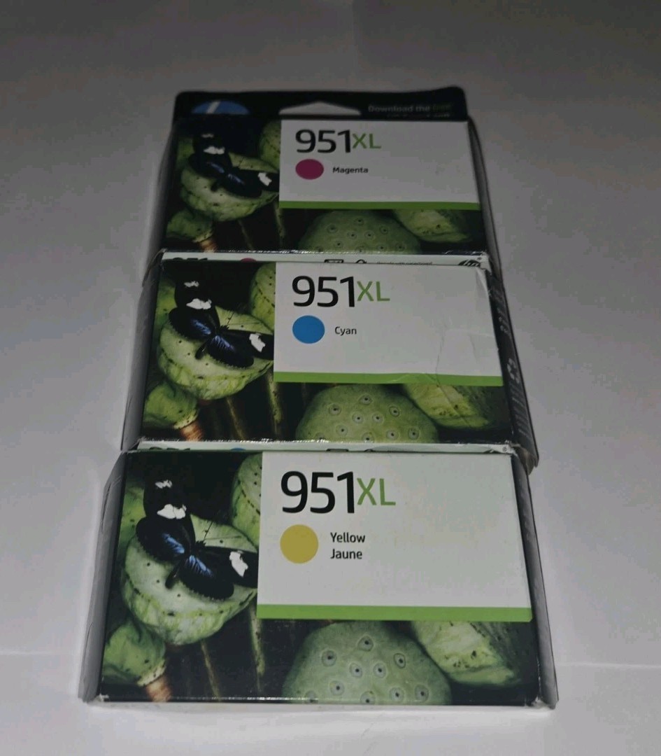 3-PACK HP GENUINE 951XL COLOR INK NIB for the OFFICEJET PRO 