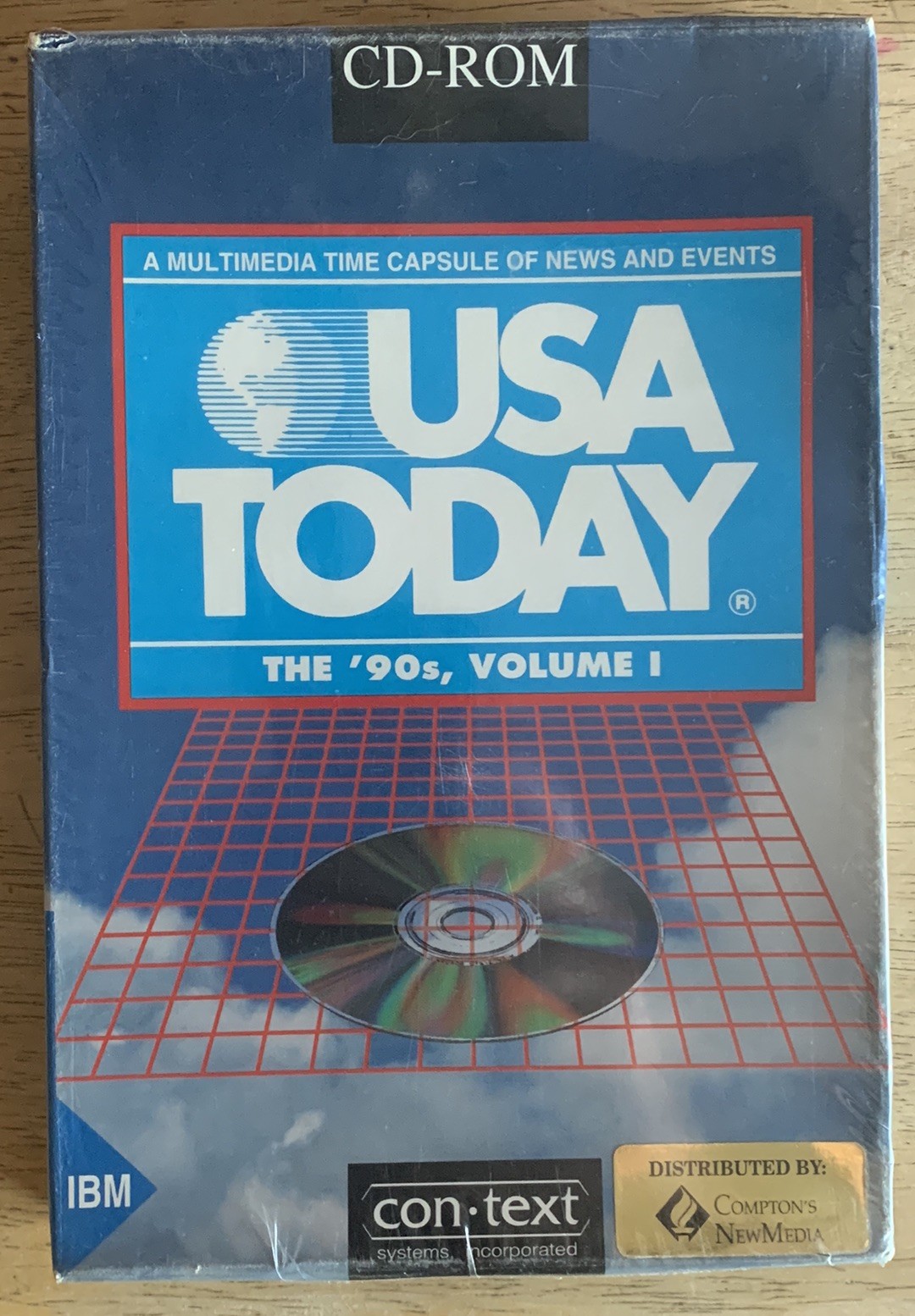 USA TODAY The 90’s Volume 1 CD-ROM Sealed In Box 1993 Multimedia Time Capsule