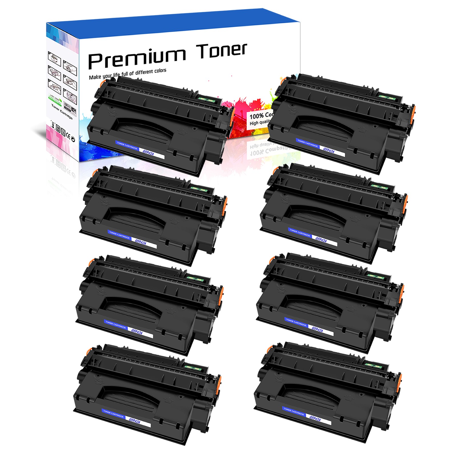 8PK Q5942A 42A Toner Cartridge For HP LaserJet 4250 4250dtn 4350 4350dtn 4240n