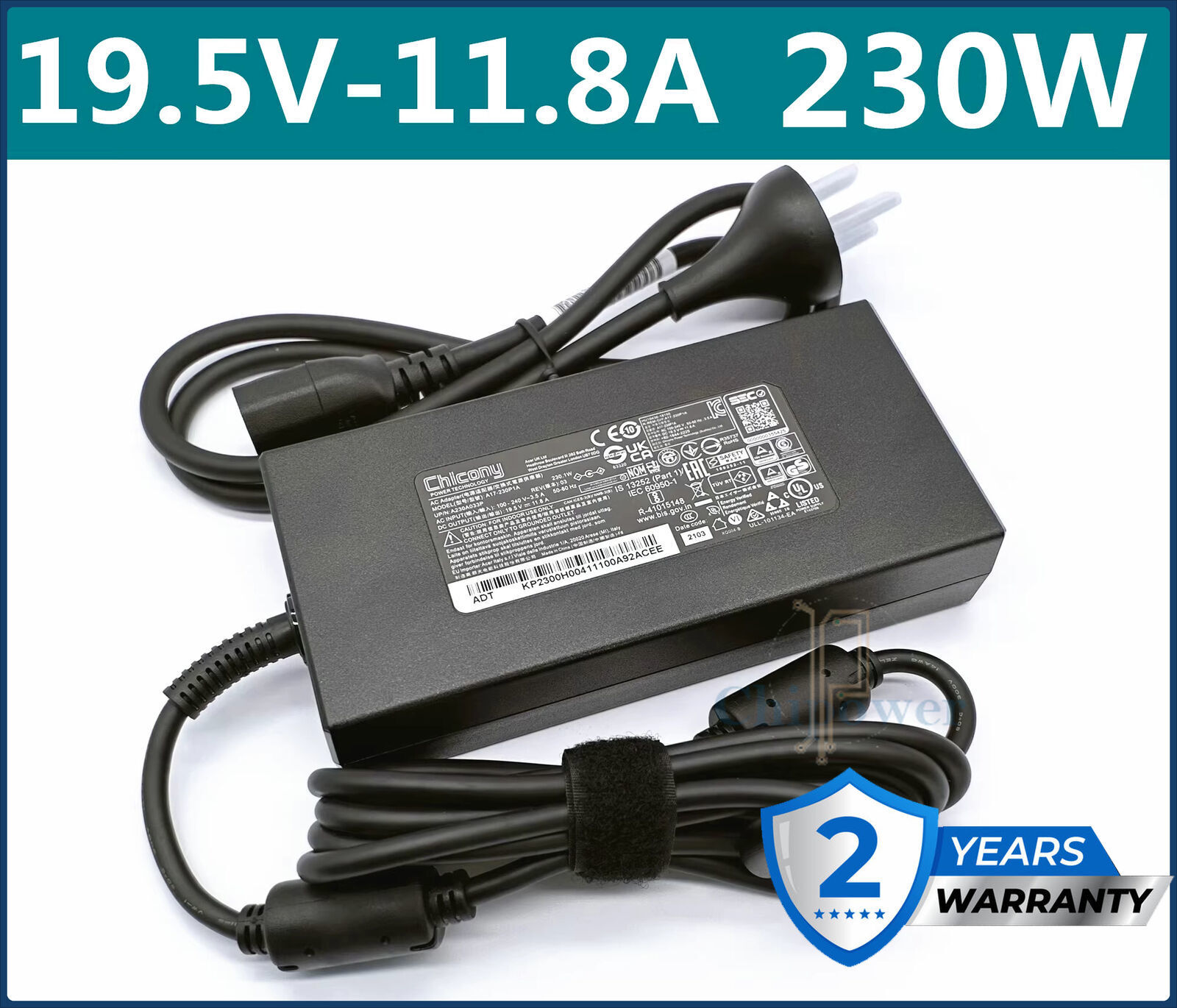 Original 230W  Adapter for MSI Creator 15 A10UE, Creator 15 A10UE-285 A17-230P1A