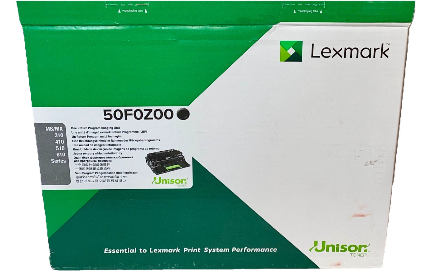 Genuine Lexmark Unison 50F0Z00 Black Toner Print Cartridge,New-Sealed in OpenBox