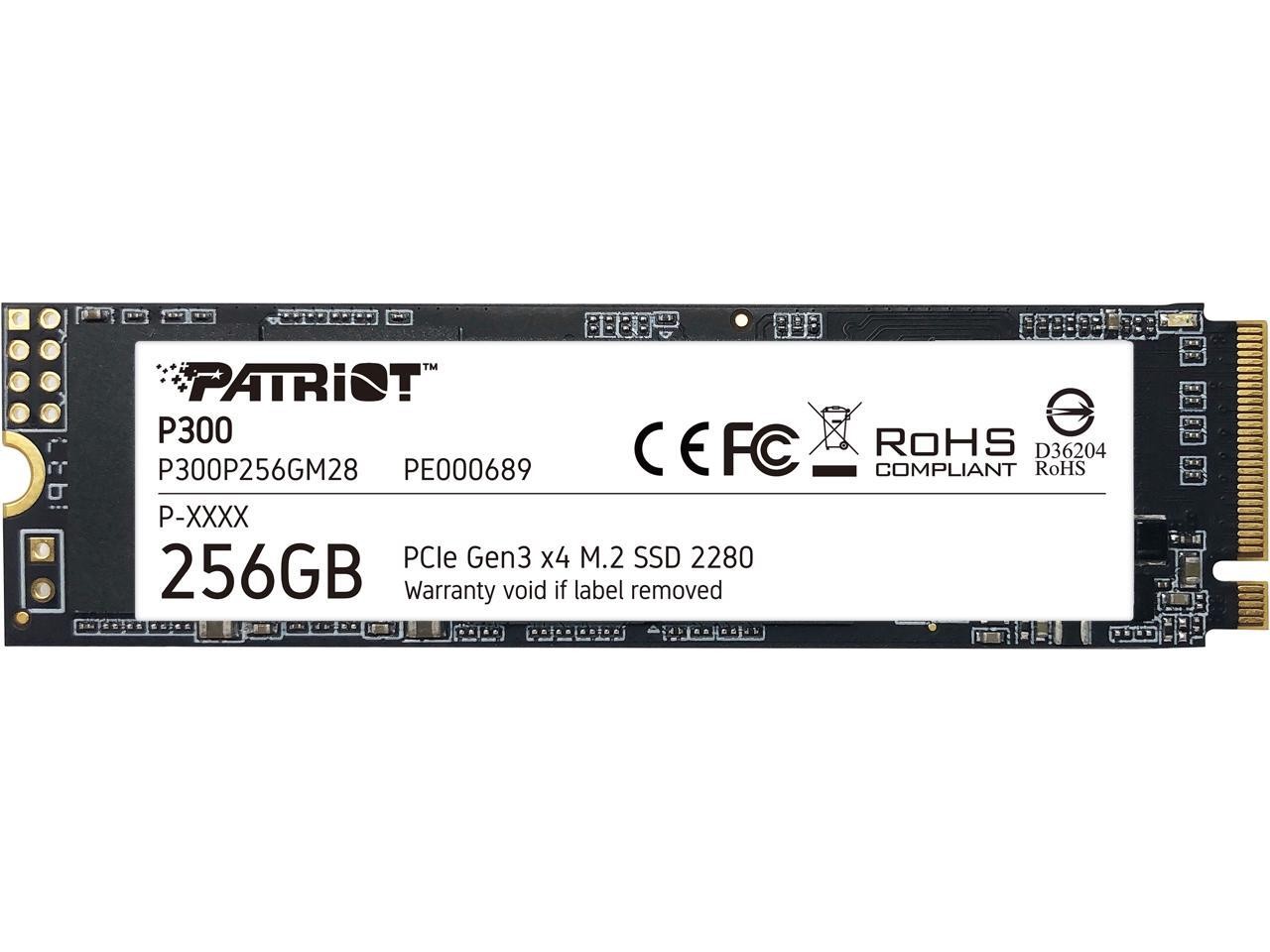 Patriot P300 M.2 PCIe Gen 3 x4 256GB Low-Power Consumption SSD