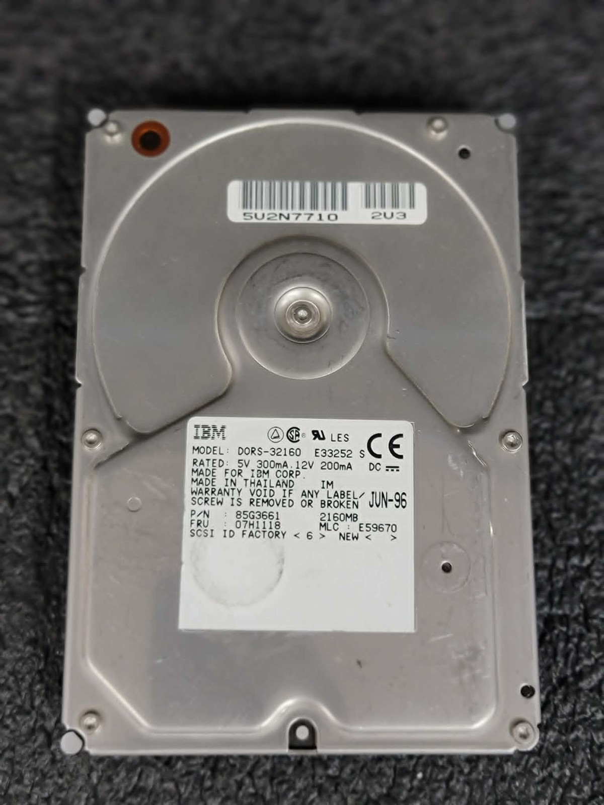 IBM 85G3661 DORS-32160 2.1GB 5.4K RPM SCSI 50-Pin 448KB Cache 3.5" HDD