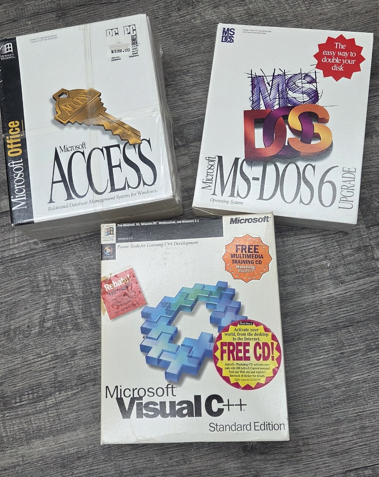 Vintage Microsoft 16-bit software lot - Windows/DOS