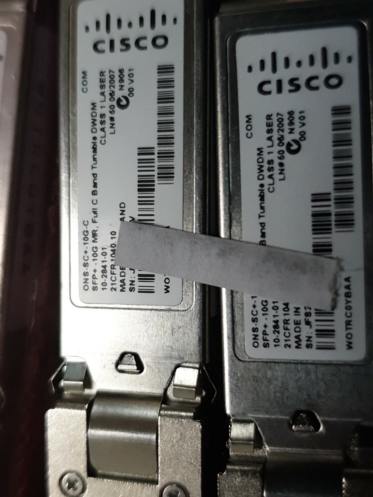 Cisco, ONS-SC+-10G-C, WOTRC0YBAA,  SFP+10G MR, FULL C BAND Tunable 2yrs Warranty