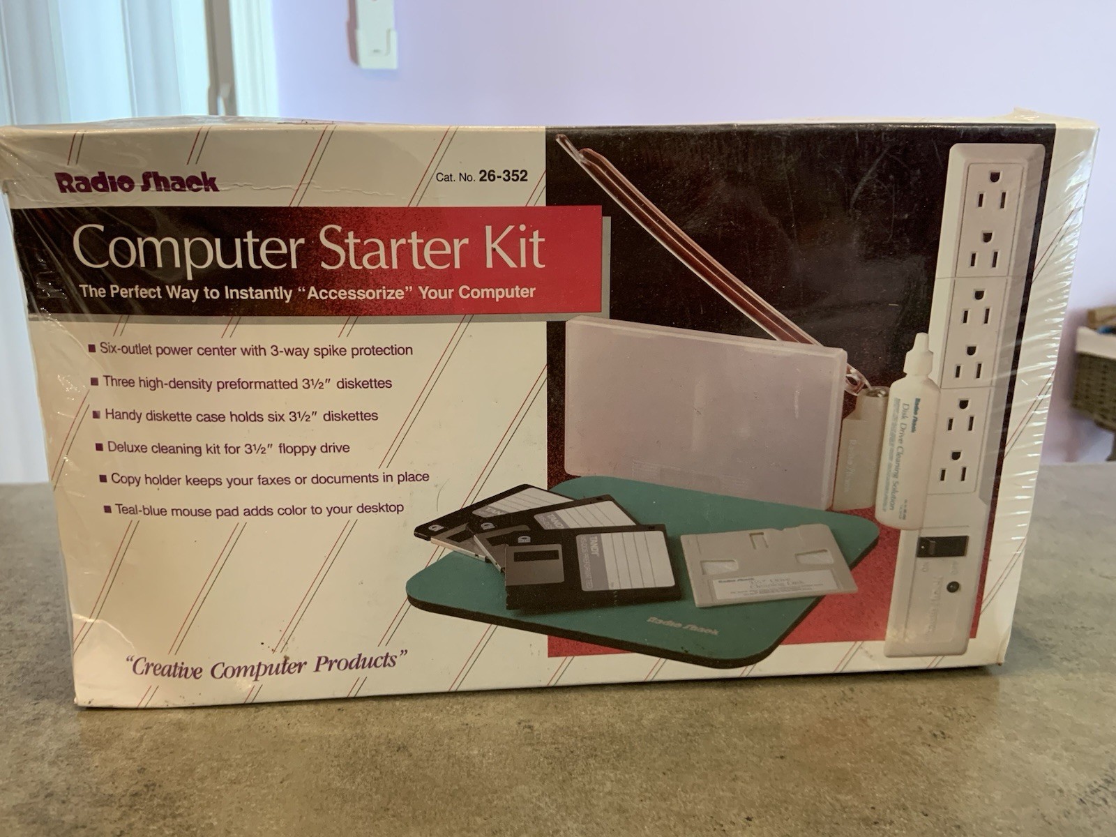 Vtg Radio Shack Computer Starter Kit NEW Sealed Box Damage Cat # 26-352