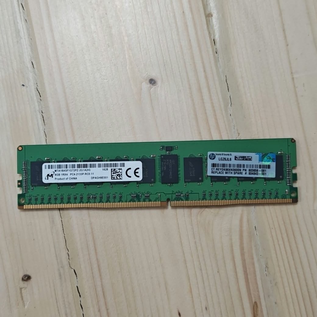 HP 8GB DDR4 2133MHz PC4-2133P ECC Reg Server RAM HMA41GR7AFR4N-TF 805347-081