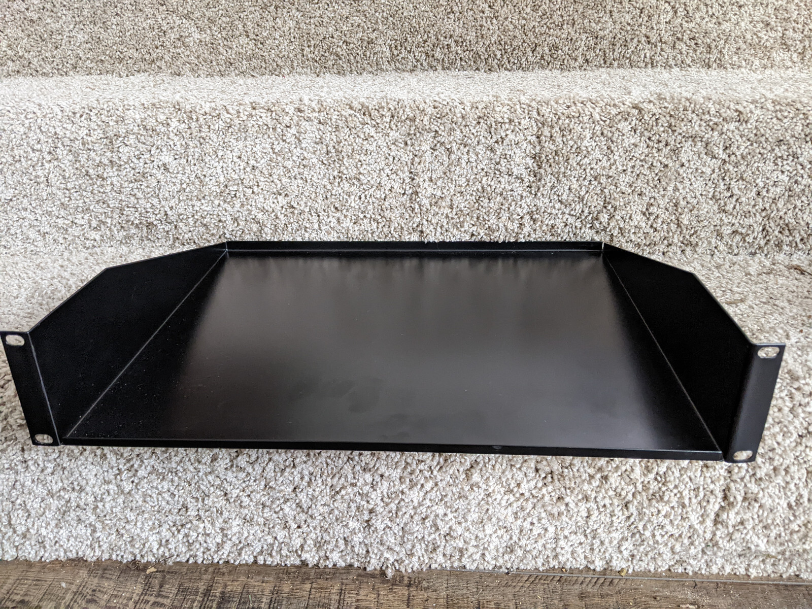 2RU 19" x 14.5" Solid Steel Rack Shelf - Non-Vented