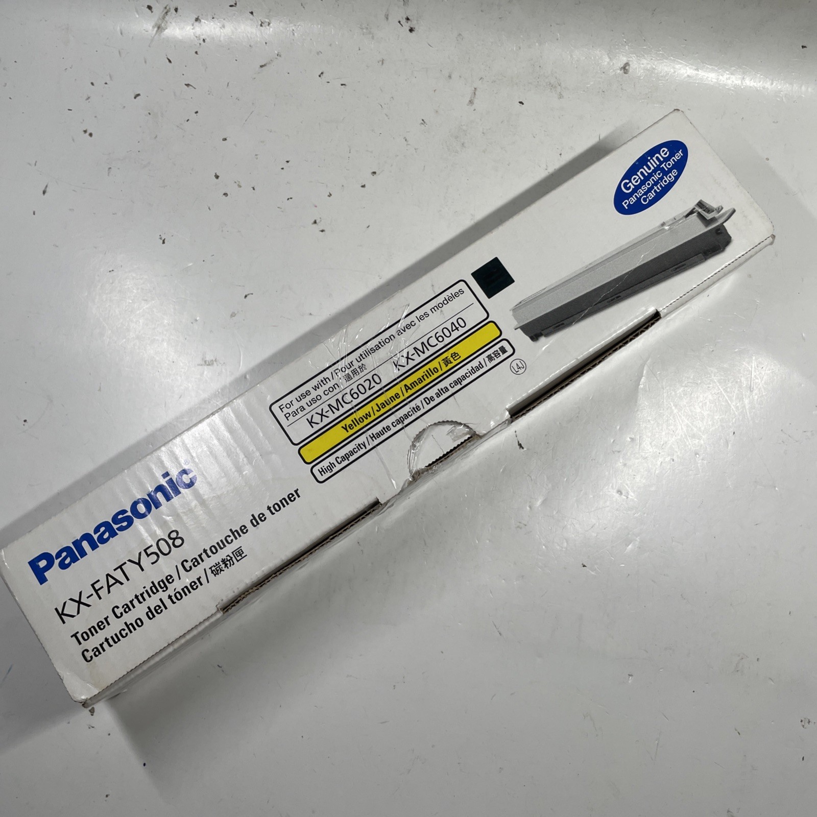 Genuine NEW Panasonic High Yeild Yellow Toner Cartridge KX-FATY508
