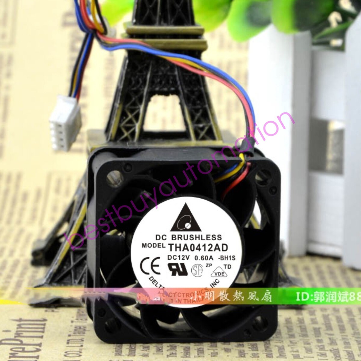 DELTA THA0412AD 4cm 4020 12v 0.60A Server Chassis Cooling Fan Small