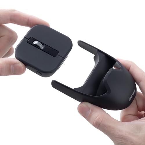 Sanwa Direct Mini Wireless Mouse Detachable Bluetooth/2.4GHz Multi-Pairing