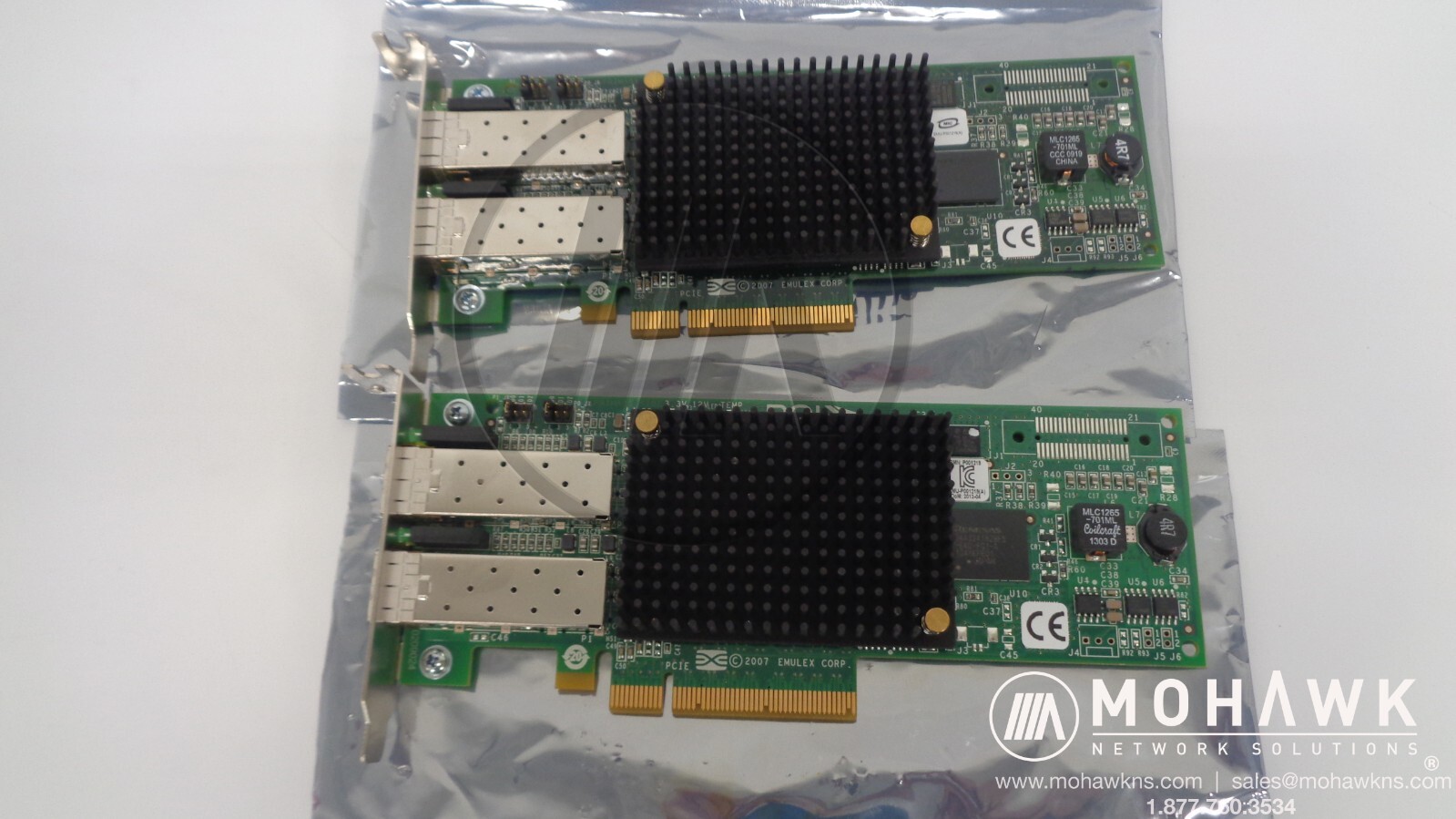 Lot of 2 Emulex IBM LightPulse 8GB Dual Port PCI-E Fiber Channel P002181-01B