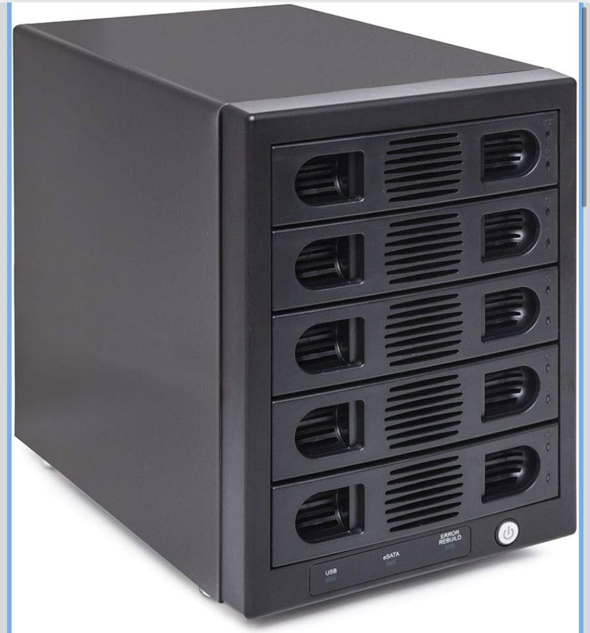 Syba 5 Bay Tool Less Tray Hot Swappable 2.5" 3.5" SATA III RAID HDD External