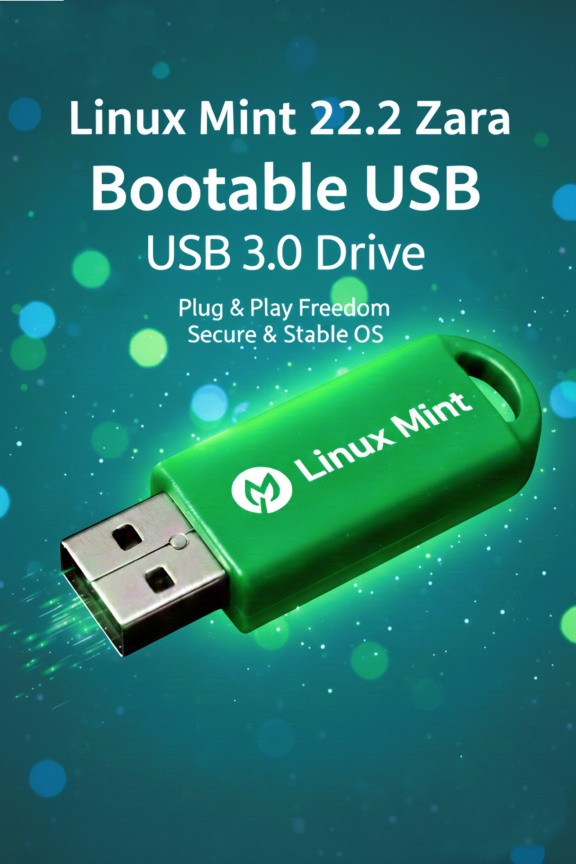 Linux Mint 22.3 Bootable USB 3.0 Cinnamon 64-bit Linux OS - Latest 2026