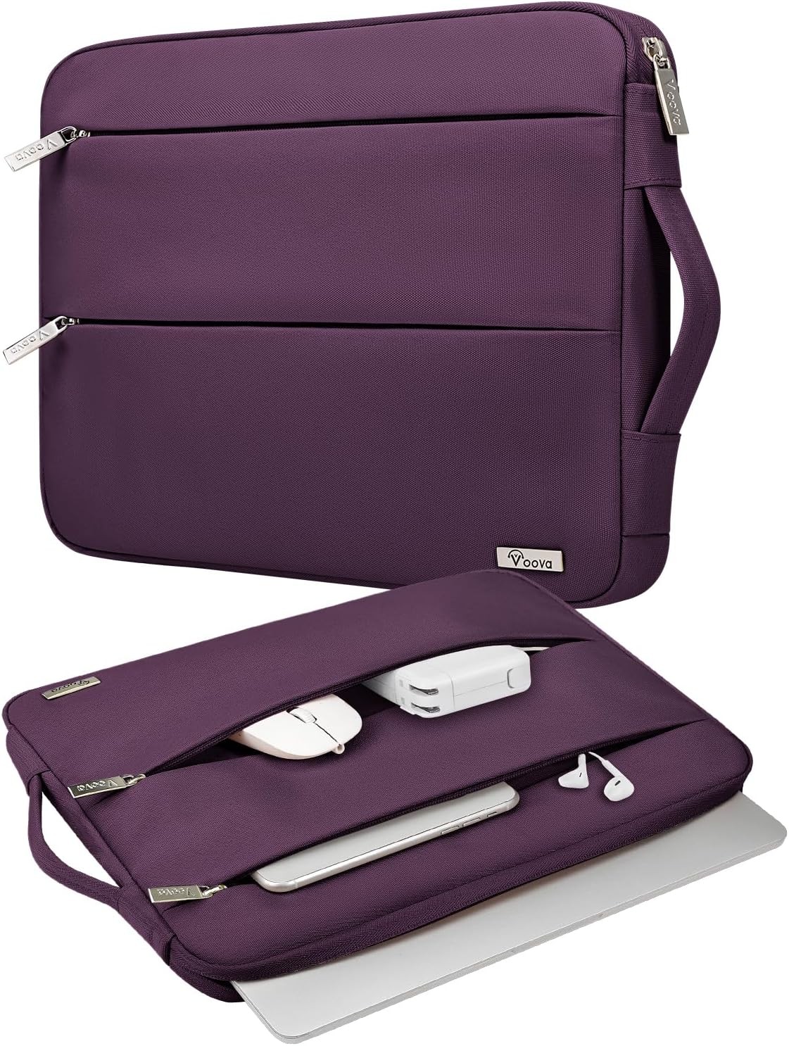15.6-16 Inch Laptop Sleeve, MacBook Case, Dark Purple Slim Splash-Proof Case