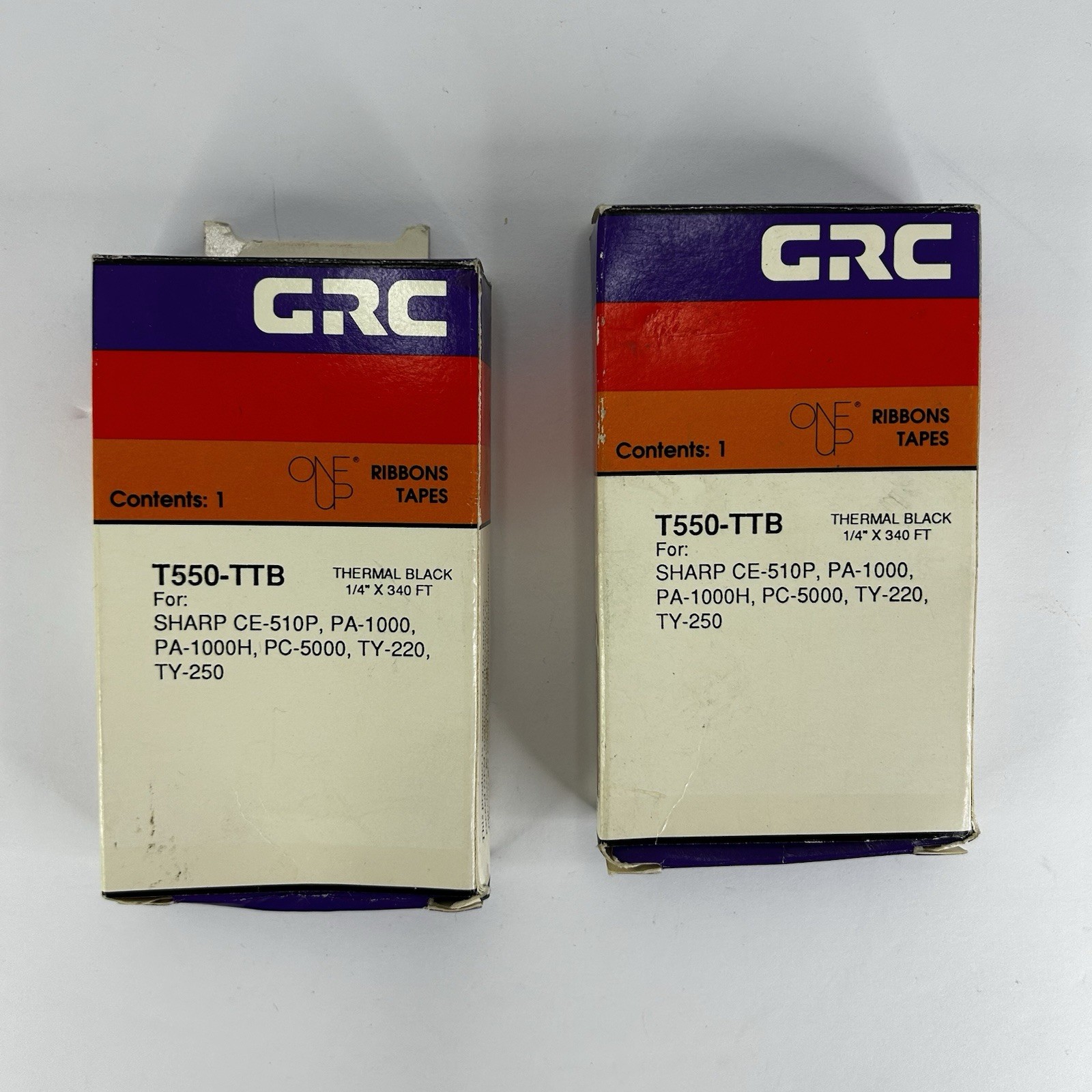 Vtg 1991 GRC T550-TTB (x2) Thermal Black Ribbon SHARP Models NOS (PLEASE READ)
