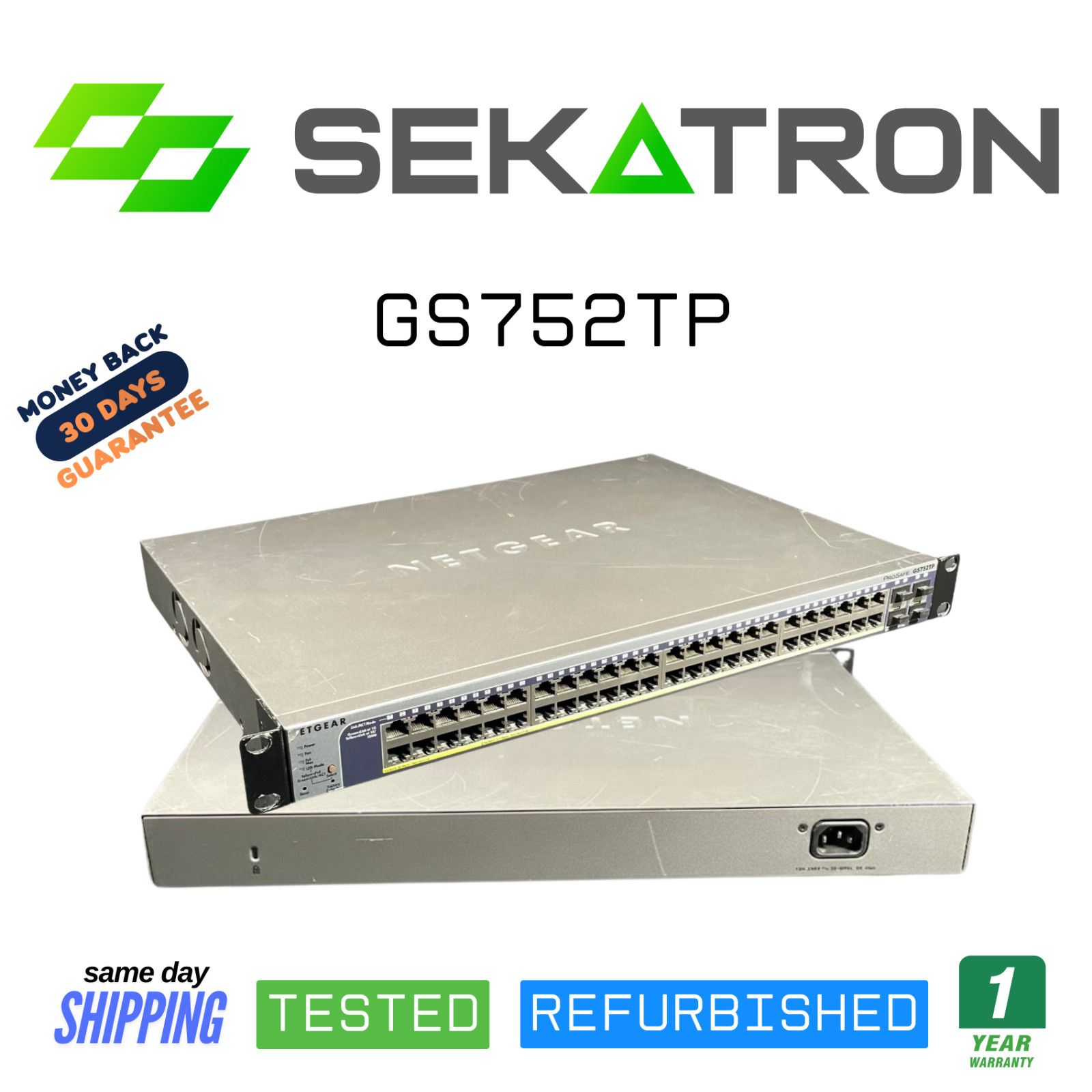🔀 NETGEAR GS752TP • 48× Gigabit Ports • PoE • Smart Managed Switch ⚡FastShip