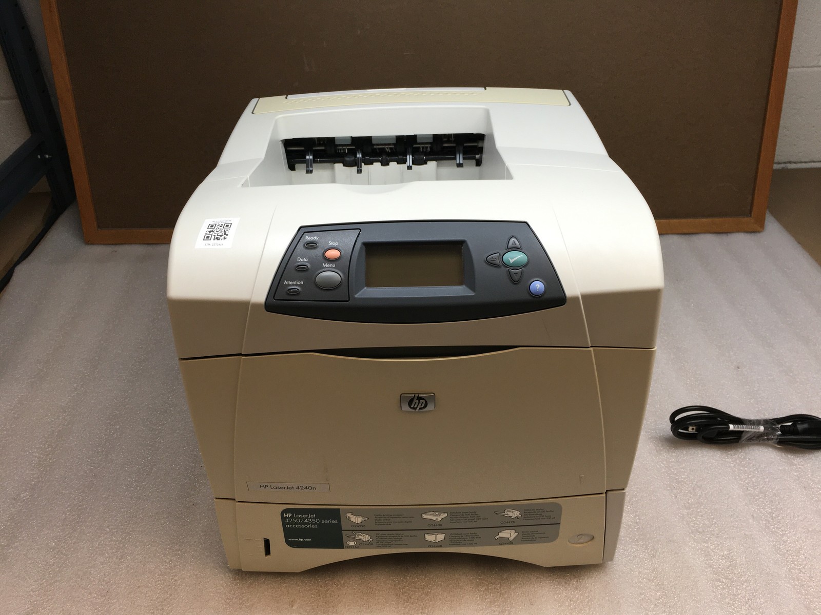 HP LaserJet 4240n Monochrome Laser Printer 102K Pg Ct Near Full Toner