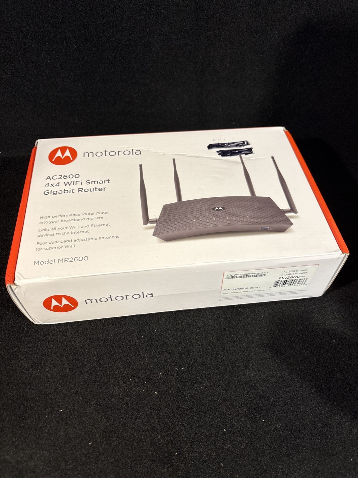 Motorola MR2600 AC2600 4x4 Smart WiFi Gigabit Router Extended Range