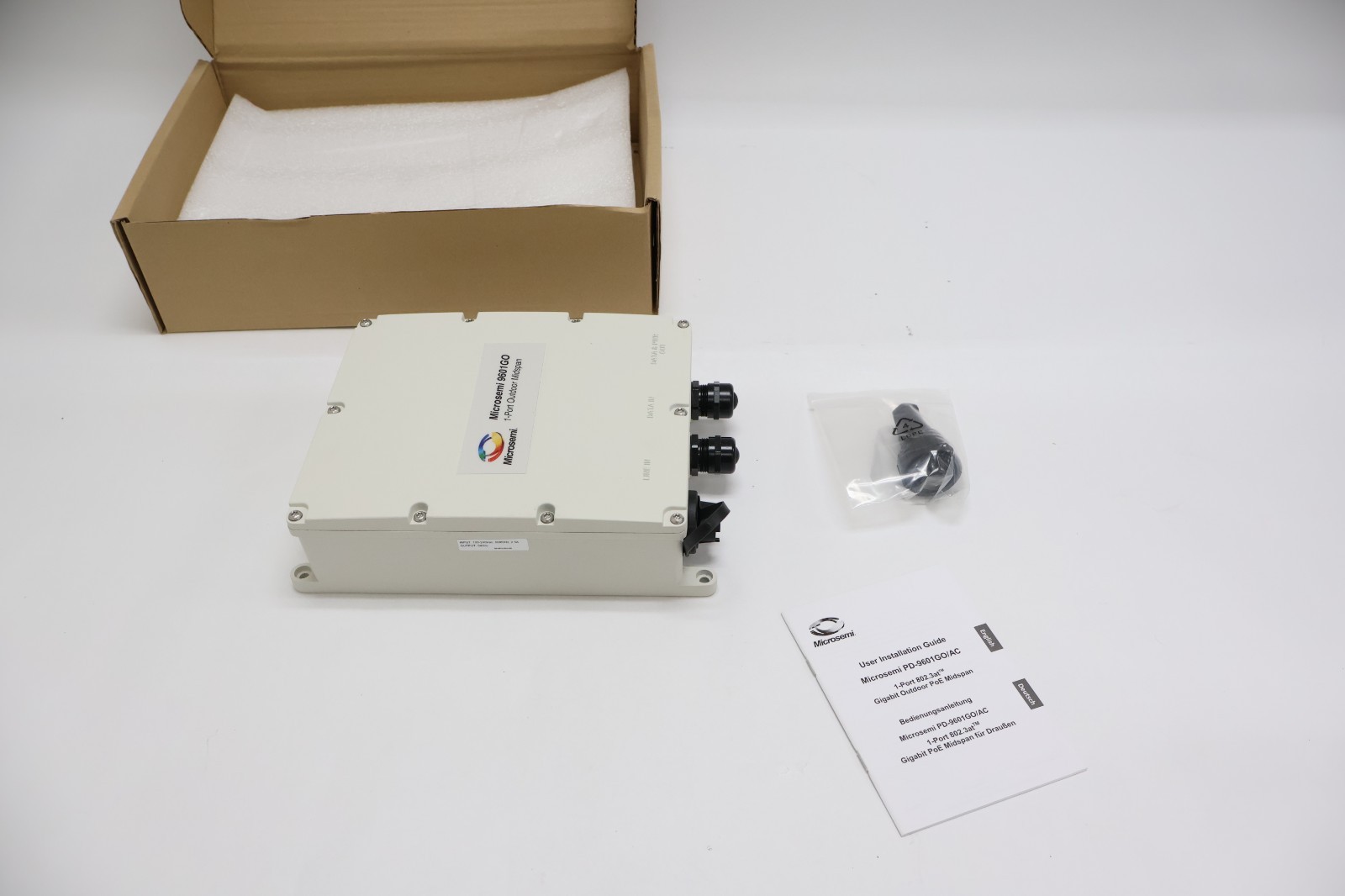 Microsemi PD-9601 GO/AC Outdoor AC 100-240 V - 90 W 1-Port Midspan PoE Injector