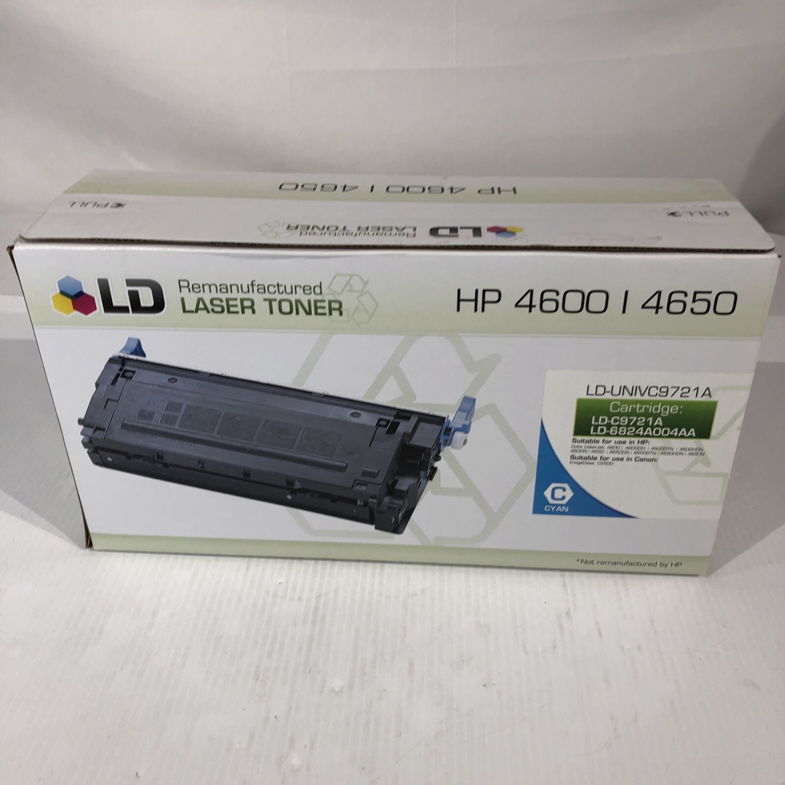 LD REMANUFACTURED LASER TONER FOR HP LASER JET 4500/4650 C9721A BLACK- NEW