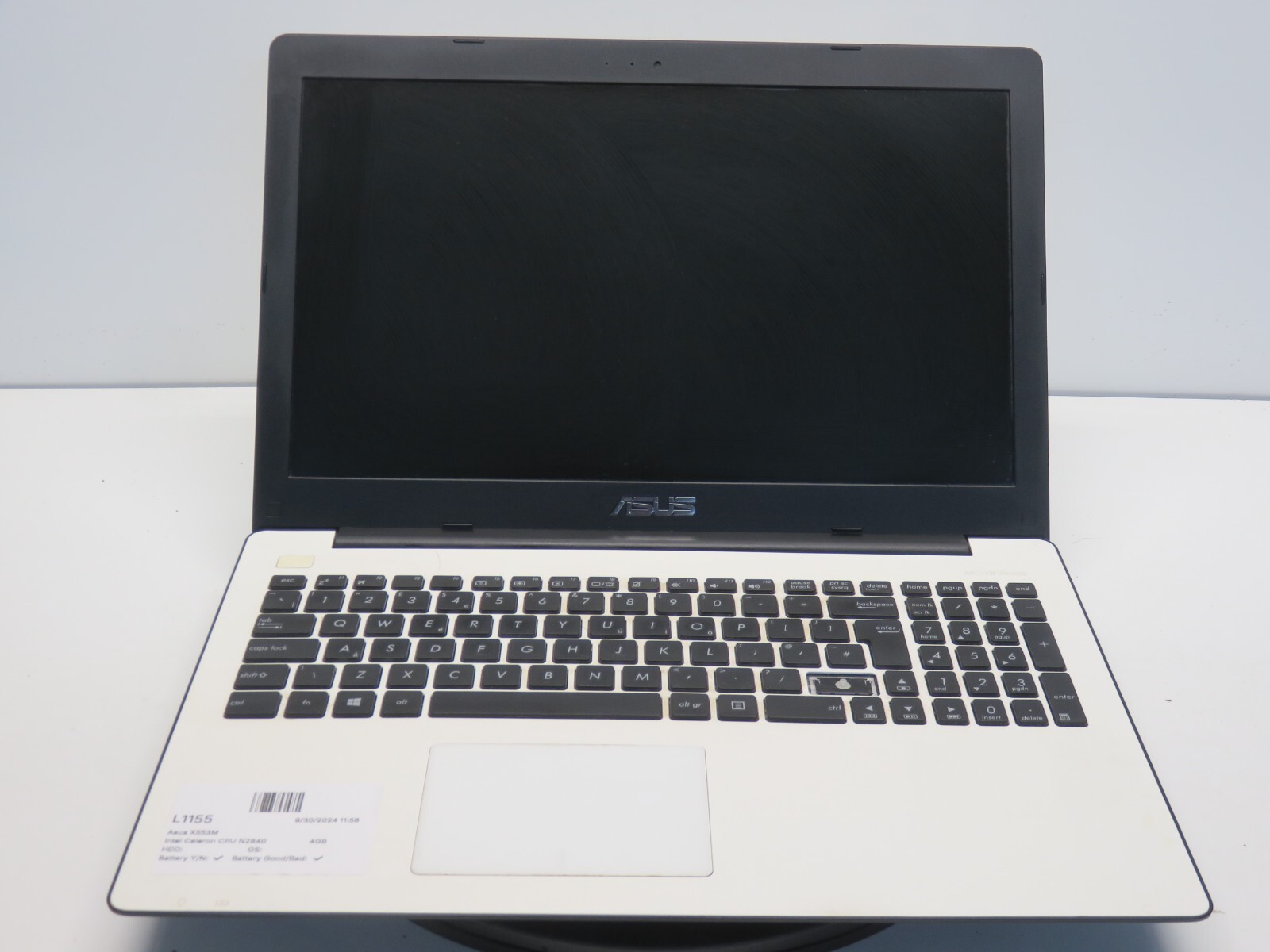 Asus X553M Intel Celeron CPU N2840 2.16GHz 4GB NO HDD - Missing Key