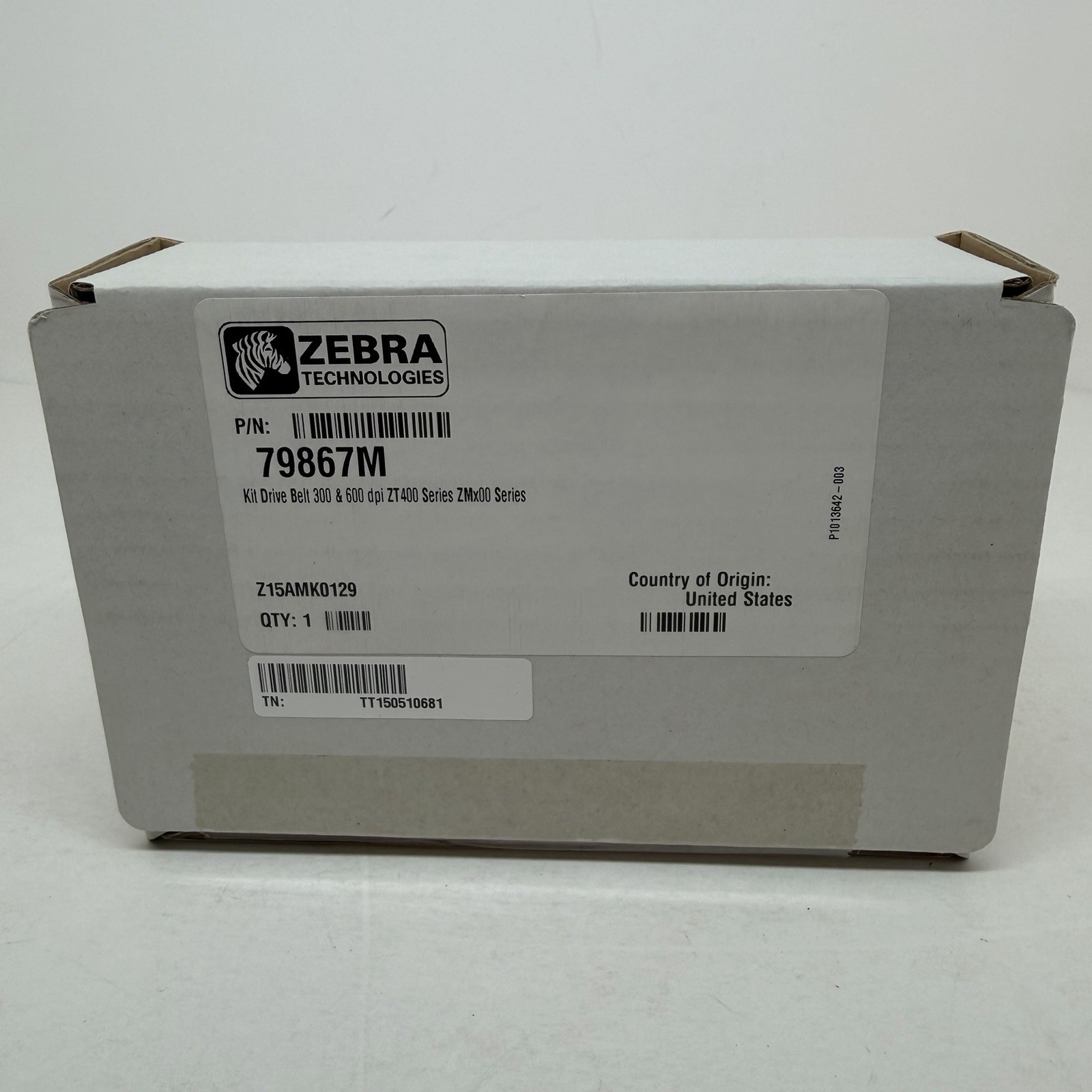 GENUINE OEM Zebra 79867M Kit, Drive Belt 300 & 600 DPI ZT400 & ZMx00 Series
