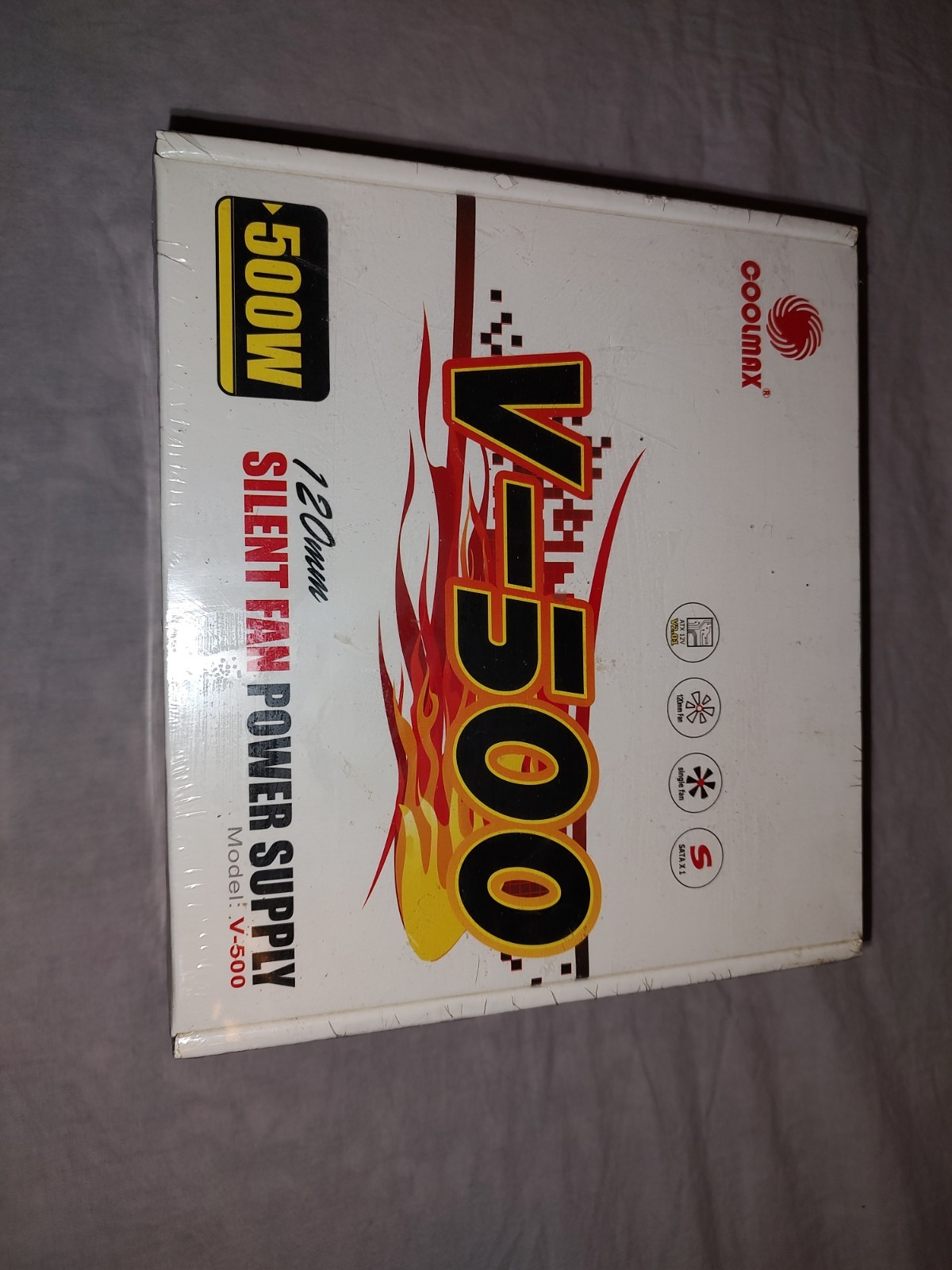 Coolmax V-500 Power Supply 500W 12V 120mm Silent Fan New