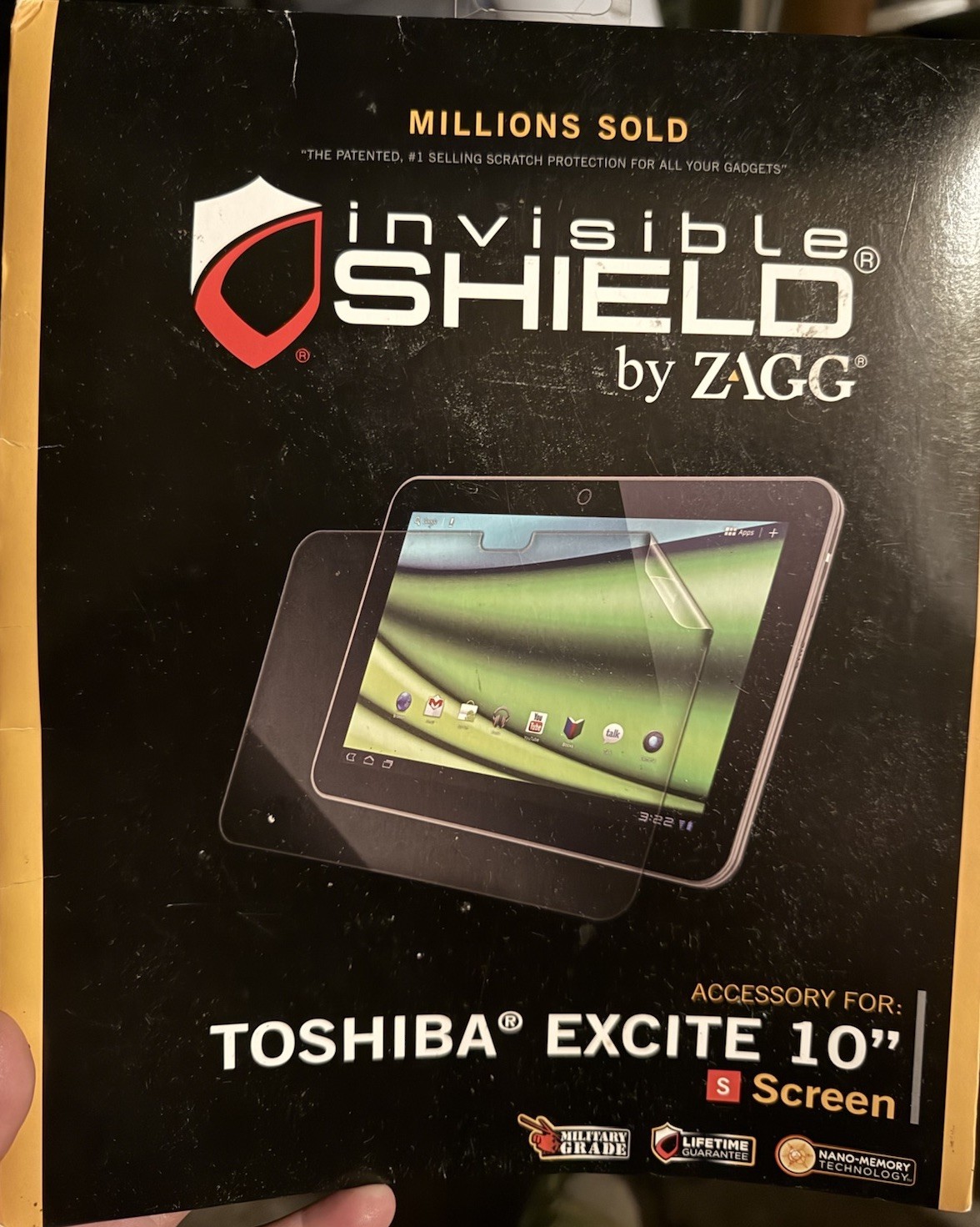 Invisible Shield TOSHIBA EXCITE 10", Screen protector