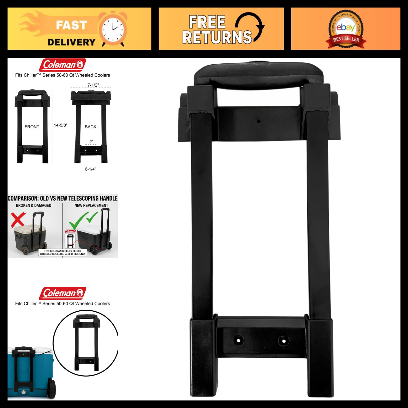 Heavy-Duty Cooler Handle Locking Mechanism - Secure & Durable Replacement Part