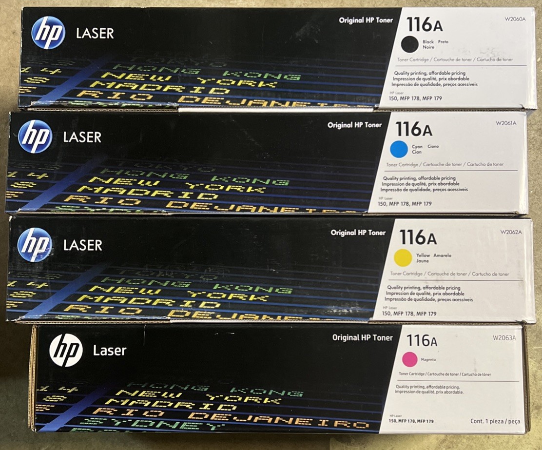 NEW HP 116A Standart Toner Cartridge (4-pack) - Black,Cyan,Magenta,Yellow