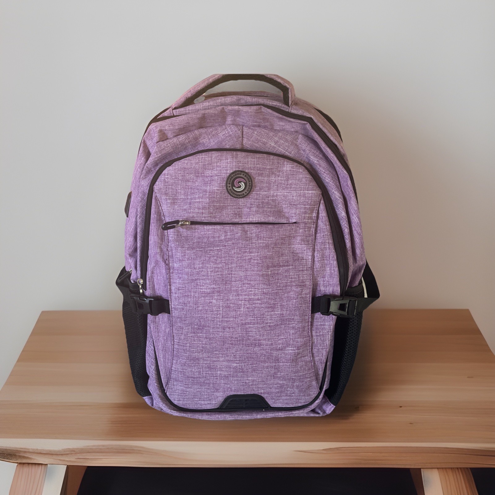 SHRRADOO Extra Large 50L Travel Laptop Backpack with USB Travel Backpacks Purple