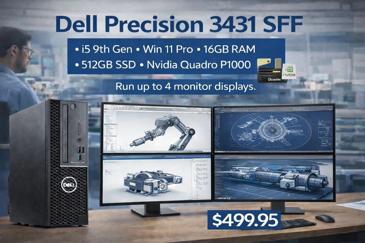 Dell Precision 3431 SFF i5  Win 11 Pro, 16GB RAM, 512GB SSD, Nvidia Quadro P1000