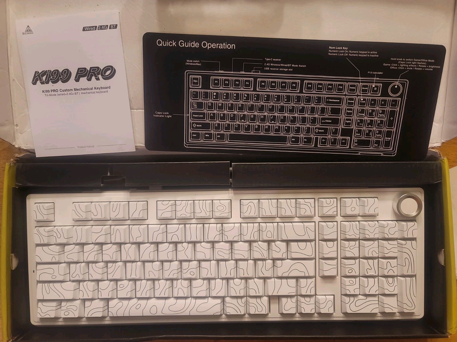 SOLAKAKA KI99 Pro 96% Wireless Mechanical Keyboard Tri-Mode Hot-Swappable RGB