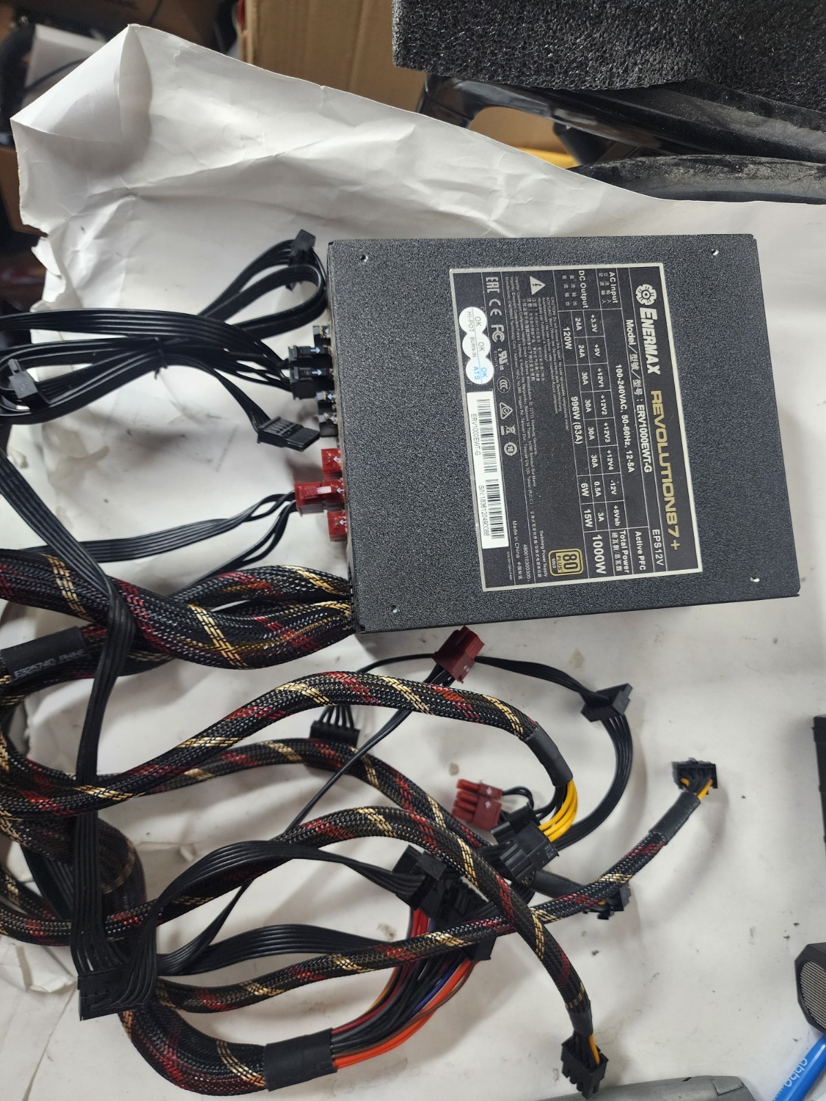 Enermax Revolution 87+ 1000W Semi-Modular ATX 24 Power Supply