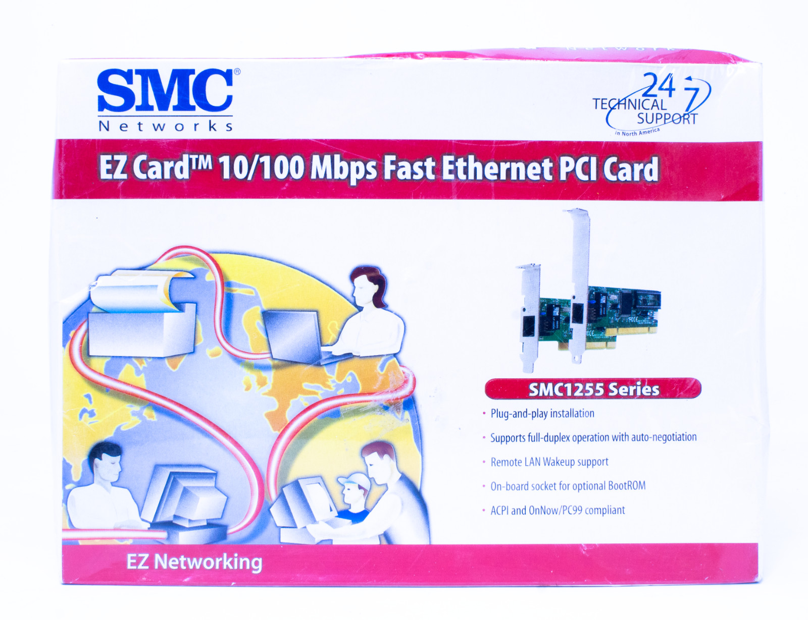 SMC Fast EZ 10/100 Mbps Ethernet PCI Network Card SMC1244TX NEW IN FACTORY BOX